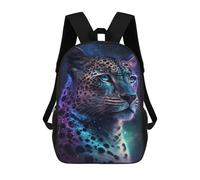 sinyumoney Glowing Leopard Art Print-4 Rucksack Business Laptop Rucksack Bag Unisex Casual Daypack for Girls Boys Teenage 17inch