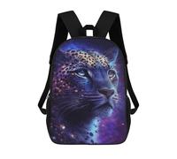 sinyumoney Glowing Leopard Portrait-3 School Backpack for Girls 17inch Casual Daypack Lightweight Rucksack Boy Girl Backpack for Middle School Students