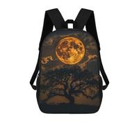 sinyumoney Glowing Moon Night Sky School Backpack Water Resistant Travel Backpack Computer Bag for Men, Women & Teenage Boys 17inch