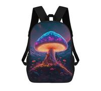 sinyumoney Glowing Mushroom Landscape-1 School Bag Backpack Teen Schoolbag 3D Printing Adjustable Schoolbag Fashion Pocket Bag for Kids Boys Girls Students And Teenagers Fans 17inch