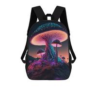 sinyumoney Glowing Mushroom Landscape Backpacks Kids School Backpack School Bag 3D Printed School Bag for Boys Elementary And Middle School Students 17inch