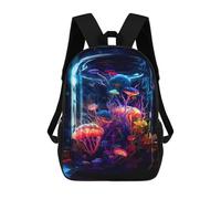 sinyumoney Glowing Mushrooms in A Jar School Bags Daypacks Business Backpack Water Resistant Bookbag for Boys/Girls/Teenagers 17inch
