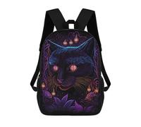 sinyumoney Glowing Mystic Cat Artwork School Backpack Work Business College School for School/Work/Travel 17inch