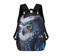 sinyumoney Glowing Mystical Owl Kids Backpacks,3D Personalized School Bookbags for Boys Girls Large Schoolbags Casual Daypack 17inch