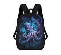 sinyumoney Glowing Octopus Art Print-2 Backpack School Computer Rucksack for School/Work/Travel- Perfect for Travel, Work And Daily Use 17inch