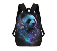 sinyumoney Glowing Panda with Flowers-1 School Bags Rucksack Casual Daypacks School Work Travel Bag for Teenage Girls Boys Women Men 17inch