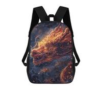 sinyumoney Glowing Red Dragon School Bags Water Resistant Travel Backpack Computer Bag for School/Work/Travel 17inch