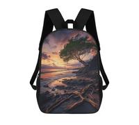 sinyumoney Glowing Roots at Sundown Children's School Backpack Fashion Casual 17inch 3D Printed School Bags Boy School Backpack Large Backpack