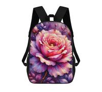 sinyumoney Glowing Rose Art Print Backpack School Water Resistant Computer Rucksack for Boys/Girls/Teenagers 17inch