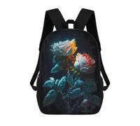 sinyumoney Glowing Roses in Dark Water Backpack School Large School Backpack for Boys for Teenage Girls Boys Women Men 17inch