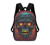 sinyumoney Glowing Skull Art Print Backpack School Large School Backpack for Boys for Teenage Girls Boys Women Men 17inch