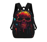sinyumoney Glowing Skull Art Print Rucksack Business Laptop Rucksack Bag Unisex Casual Daypack for Girls Boys Teenage 17inch