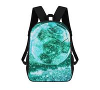sinyumoney Glowing Soccer Ball School Bag 3D Printed Children's School Backpack Casual Fashion Travel Backpacks for Kids School Students 17inch