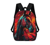 sinyumoney Glowing Stallion School Bags Water Resistant Travel Backpack Computer Bag for Campus Outdoor Travel Sports 17inch