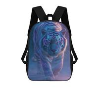sinyumoney Glowing Tiger Art Print-2 Backpack School Lightweight Airport College Students Back Pack for School/Work/Travel 17inch