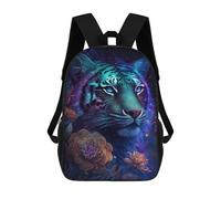 sinyumoney Glowing Tiger Fantasy Artwork Backpack School Bag Lightweight Casual Daypack School Backpacks for School/Work/Travel 17inch