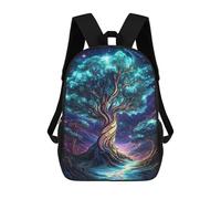 sinyumoney Glowing Tree in Night Sky Backpack 3D Printed Kids School Backpack High Capacity Travel Backpacks Book Bags Kids Backpack 17inch