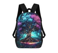 sinyumoney Glowing Tree of Life Backpack 3D Printed Children's School Backpack for Kids High Capacity Travel Rucksacks Book Bags Kids School Bag Back Pack 17inch