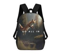 sinyumoney Go All In Motivation School Backpack for Girls Backpack Water Repellent Casual Daypack Lightweight Rucksack Boy Girl School Backpack 17inch