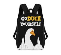 sinyumoney Go Duck Yourself Goose Ronaldo Backpack, Children's Backpack, Student School Bag, Book Bag, 3D Printed School Bag For Boys And Girls, 17inch