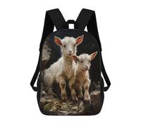 sinyumoney Goat Baby Goats Farm Backpack School Large Water Resistant Laptop Backpack for Teenage Girls Boys Women Men 17inch