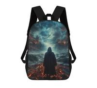 sinyumoney God Descent Into Madness Children's Backpacks School Backpack 3D Printed for Kids Travel Rucksacks Book Bags Kids 17inch School Bag