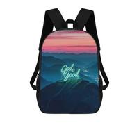 sinyumoney God Is Good Backpacks Children's Backpacks School Bag 3D Printed Children's School Backpack Fashion Travel Backpacks for Kids Elementary Middle School 17inch