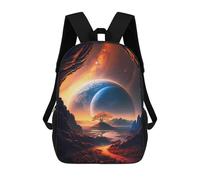 sinyumoney God Tree Planet Cosmos School Backpack 3D Printed Children's 17inch Backpacks Bag Bookbag for Kids Boy Girl Book Bags Kids School Bag Travel Rucksacks