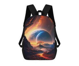 sinyumoney God Tree Planet Cosmos School Backpack 3D Printed Children's 17inch Backpacks Bag Bookbag for Kids Boy Girl Book Bags Kids School Bag Travel Rucksacks
