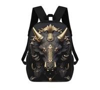 sinyumoney God Triceratops Dinosaur 3D Printed Children's School Backpack for Kids High Capacity Travel Rucksacks 17 Inch Book Bags Kids
