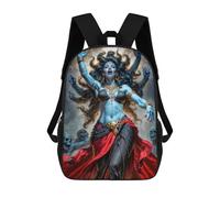 sinyumoney Goddess Kali with Skulls Children's Backpacks School Backpack 3D Printed Backpack for Kids Travel Rucksacks Book Bags Kids School Bag 17inch