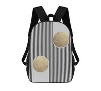 sinyumoney Gold And Gray Art B Backpack School Rucksack Casual Daypacks School Work Travel Bag for Men/Women 17inch
