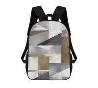 sinyumoney Gold And Silver Art 2 Backpacks 3D Printed Kids School Backpack Outdoor Casual Daypack Fashion Casual Children Backpacks Cute Travel Bags 17inch