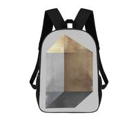 sinyumoney Gold And Silver Art 4 Rucksack Water Resistant Travel Backpack Computer Bag for Men, Women & Teenage Boys 17inch