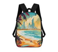 sinyumoney Gold Coast Paradise Backpack School Lightweight Casual Daypack School Backpacks for Men, Women & Teenage Boys 17inch