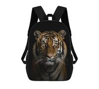 sinyumoney Gold Dark Tiger School Backpack Lightweight Airport College Students Back Pack for Teenage Girls Boys Women Men 17inch