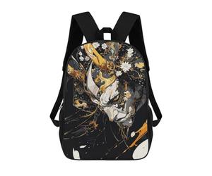 sinyumoney Gold Demon Japan Children's Backpacks School Backpack 3D Printed for Kids Travel Rucksacks Book Bags Kids 17inch School Bag