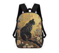 sinyumoney Gold Harmony Backpack School Large Water Resistant Laptop Backpack for Teenage Girls Boys Women Men 17inch