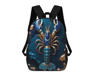 sinyumoney Gold Lobster Kintsugi Art Rucksack Computer Rucksack for School/Work/Travel for Teenage Girls Boys Women Men 17inch