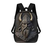 sinyumoney Gold Relief Deco Backpack School Bag Fashion Stationery Backpack Waterproof Casual Daypacks- Perfect for Travel, Work And Daily Use 17inch