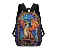 sinyumoney Gold Textra Dragon Backpack School Water Resistant Travel Backpack Computer Bag for Girls Boys Teenage 17inch