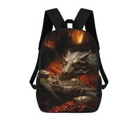 sinyumoney Gold Treasure Dragon School Backpack Water Resistant School Bag Business Backpack for Boys/Girls/Teenagers 17inch