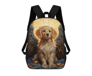 sinyumoney Golden Angel Backpack Schoolbags for Boys Girls Casual Sport Daypack Elementary Primary Large Capacity Bookbags 17inch