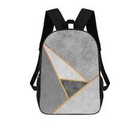 sinyumoney Golden Art 2 Backpacks Kids Student Schoolbag,3D Printed Backpacks,Elementary And Middle School Students Backpacks for Boys Girls 17inch