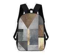 sinyumoney Golden Art 7 Children's School Backpack Fashion Casual Children's Backpacks 3D Printed School Bags Boy Large Backpack 17inch