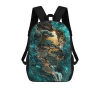 sinyumoney Golden Bonsai Falls Art Backpack School Bag Large Water Resistant Laptop Backpack for Girls Boys Teenage 17inch