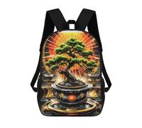 sinyumoney Golden Bonsai Kintsugi Backpack School Bag Water Resistant Computer Rucksack for Teenage Girls Boys Women Men 17inch