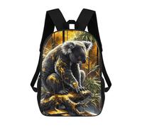 sinyumoney Golden Bonsai Koala Backpack School Business Durable Laptop Bag for Camping Outdoor Adventures And Daily Travel 17inch