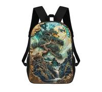 sinyumoney Golden Bonsai Sanctuary School Backpack Business Laptop Rucksack Bag Unisex Casual Daypack for Men/Women 17inch