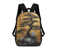 sinyumoney Golden Bonsai Tree School Backpack Large Water Resistant Laptop Backpack for Boys/Girls/Teenagers 17inch